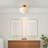 Glint 1 - Light 11.8" Brushed Brass Tiered Glass Semi-Flush Mount Ceiling Light for Hallway Entryway-1028526637