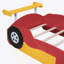 Lit plateforme simple en forme de voiture de course avec roues, conception attrayante pour les chambres d'enfants, durable et sécuritaire-1549397123