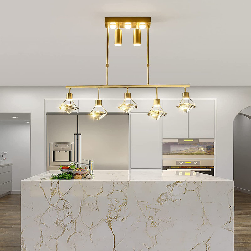 10 - Light Gold LED Kitchen Island Pendant