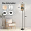  Lampe sur pied de 68,5 po à fixation sur pied avec grange en métal avec abat-jour en lin