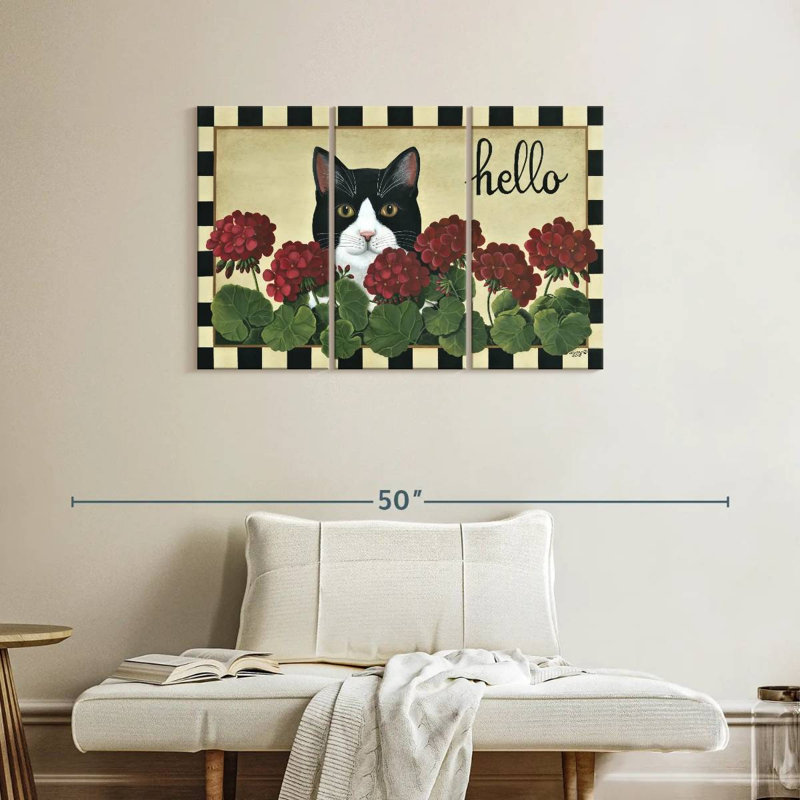 Brampt Cat Hello, 24" H x 38" W