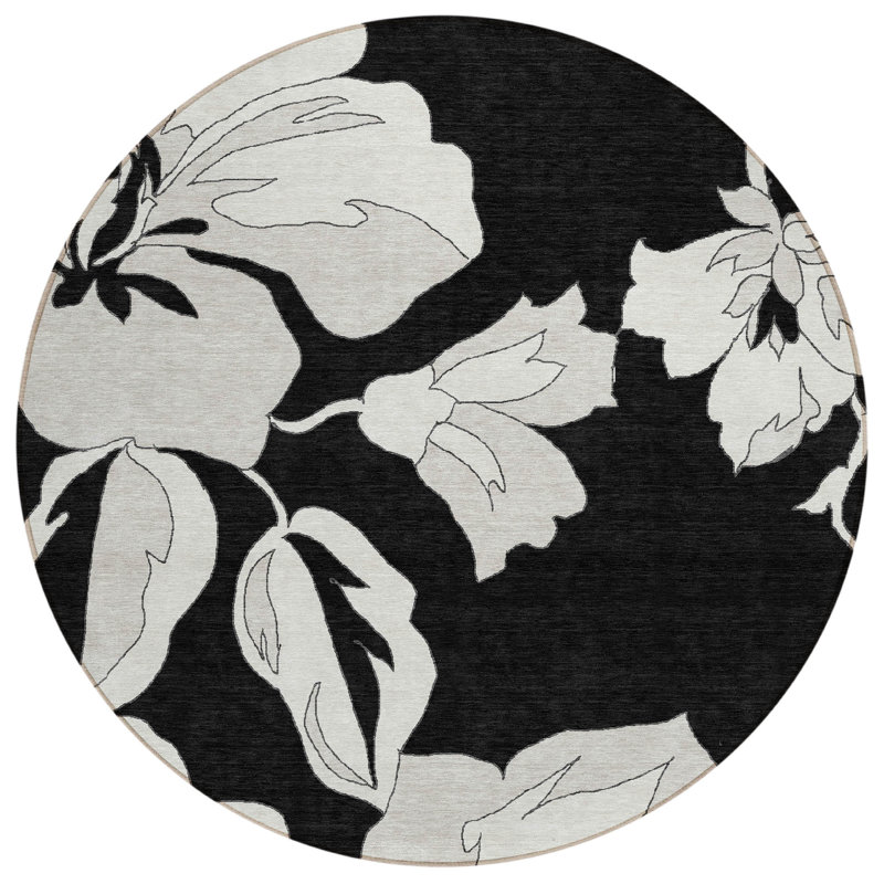  Tapis d'extérieur antidérapant Malchow, Rond 8 pi