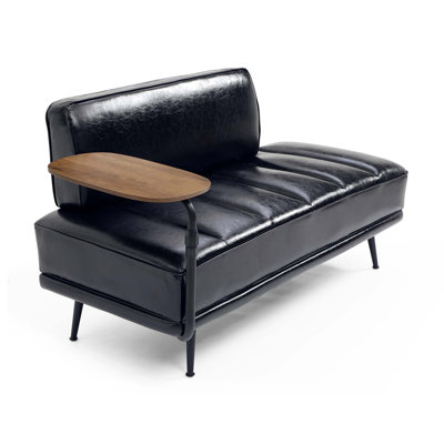 Banc de bout moderne avec table d'appoint réglable, plateau pivotant à 360 degrés, idéal pour plusieurs pièces et sièges confortables