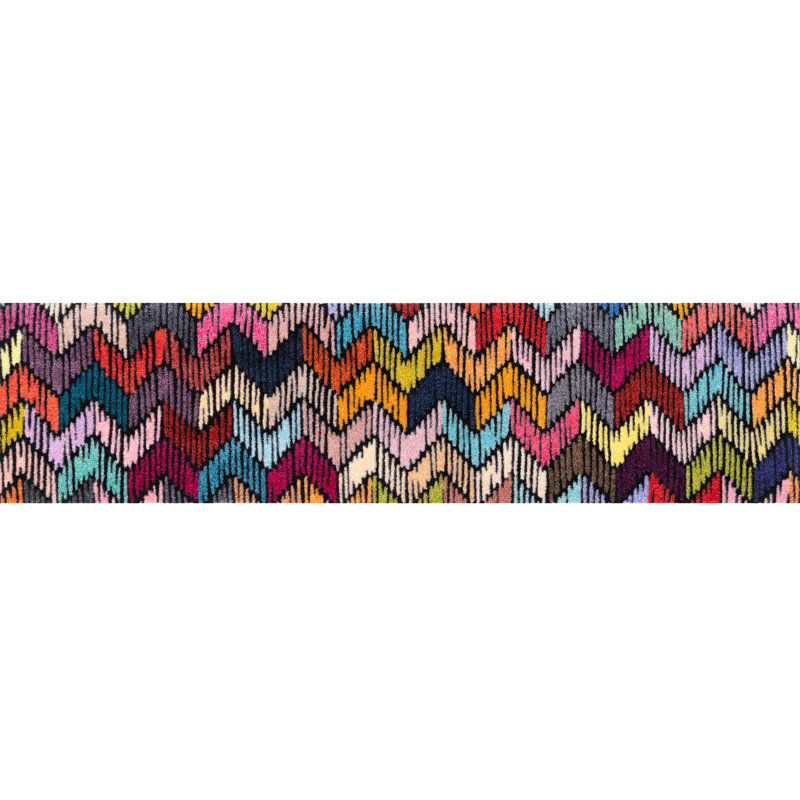 Chevron Kitchen Mat, Rectangular 30 x 120cm