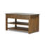 Divina Kitchen Island-Warm Grey Marble