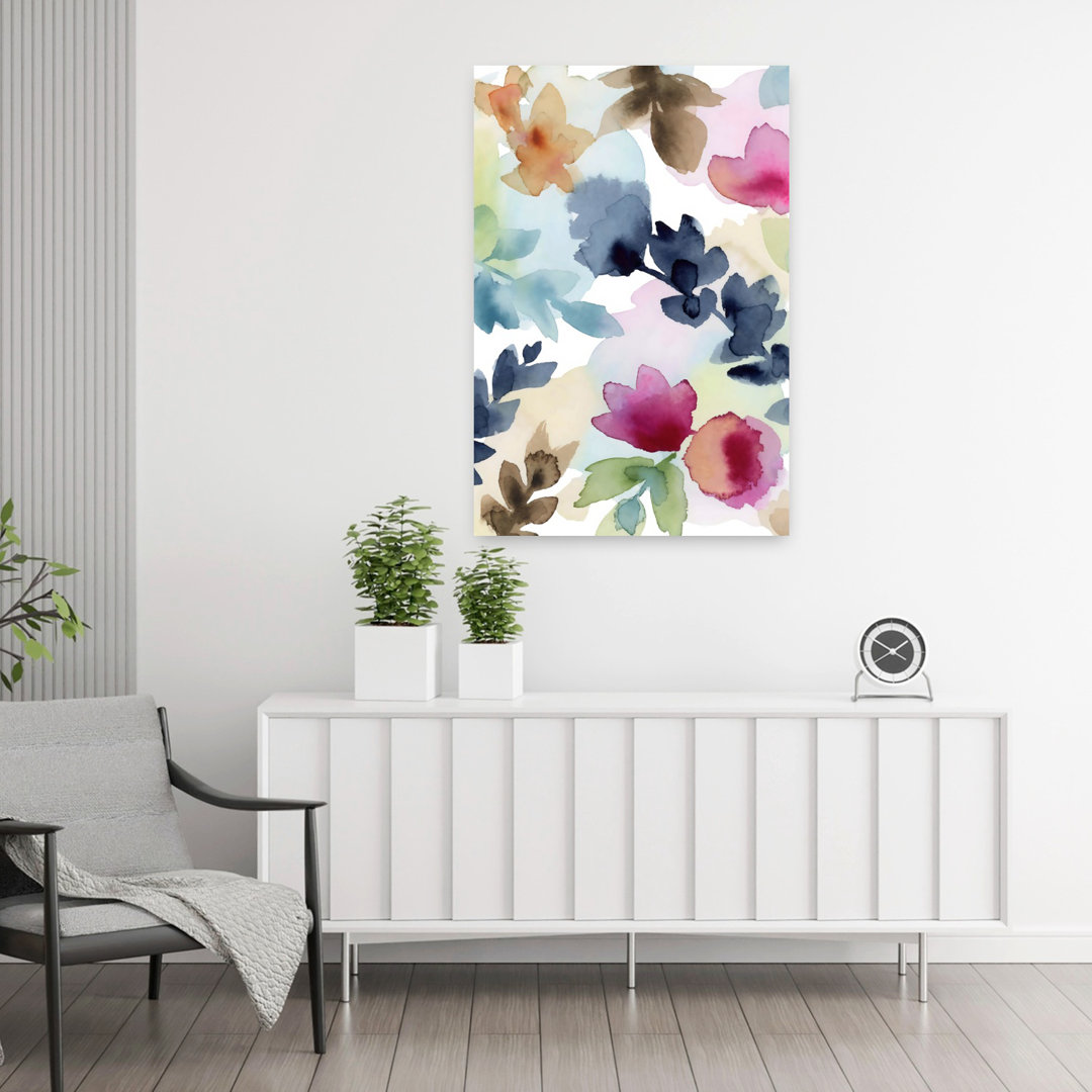 Watercolor Floral Abstract Contemporary Delicate Wall Art Print