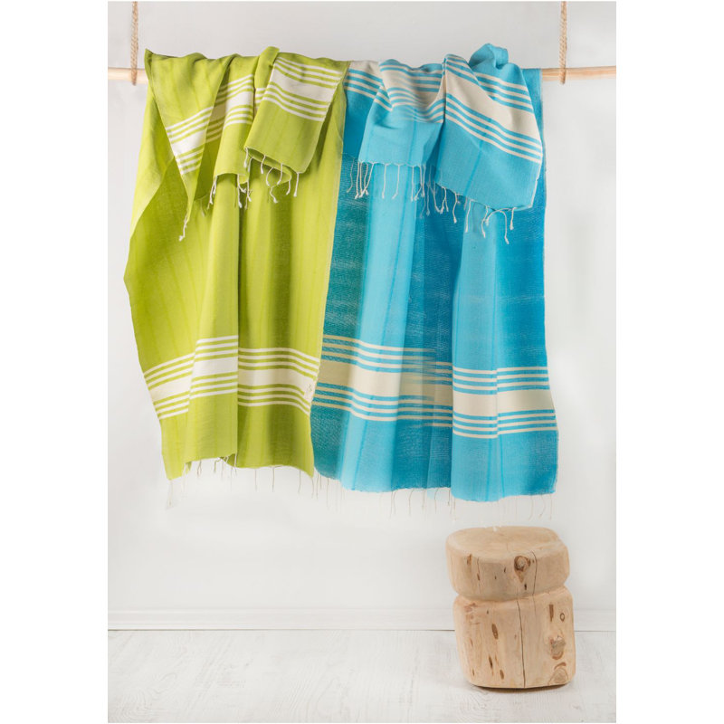 Belinda Cotton Ultra Light Beach Towel, Lime