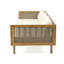 Lit de jour CLAREMONT 3 Sièges avec accoudoirs en rotin (coussin beige)-1510381963