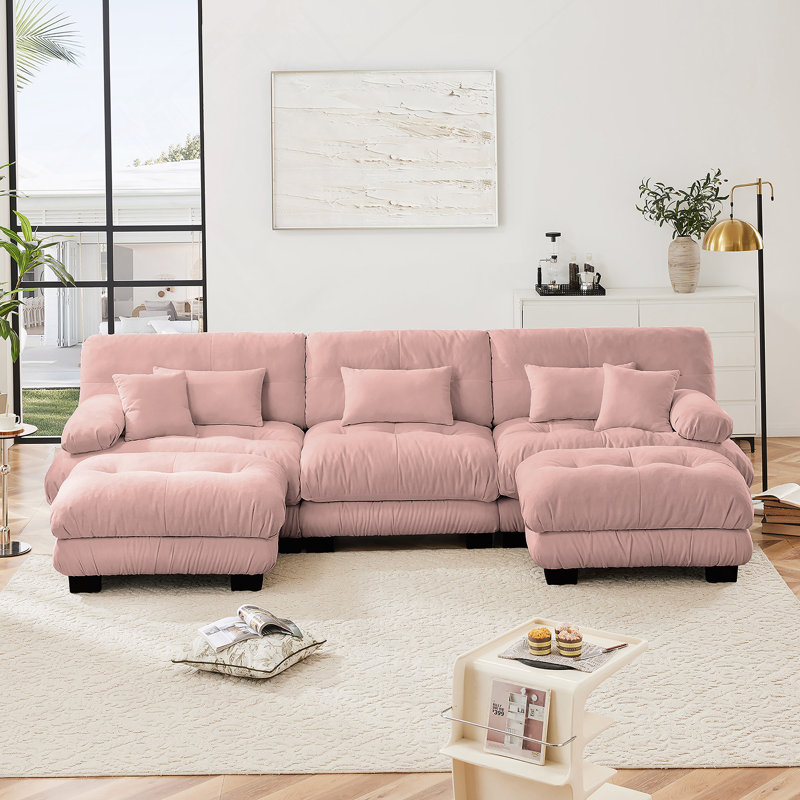 Luxueux canapé modulaire surdimensionné pour le salon, rehaussant le confort et le style
