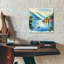 «Lake Como Watercolor» par Rey Klimt, art mural en verre acrylique-793848608