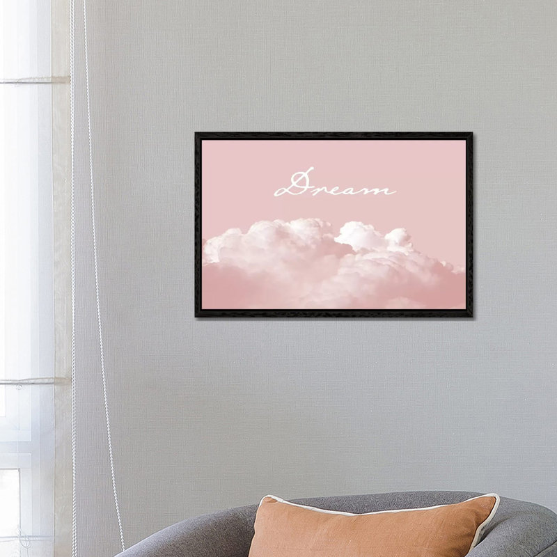 Blush Pink Dream by Urban Epiphany - Print on Canvas, 152.5 cm H x 101.5 cm W, Black Framed