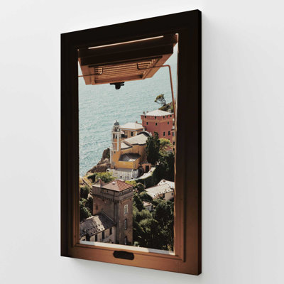 Window to the Sea Rolled Canvas Print