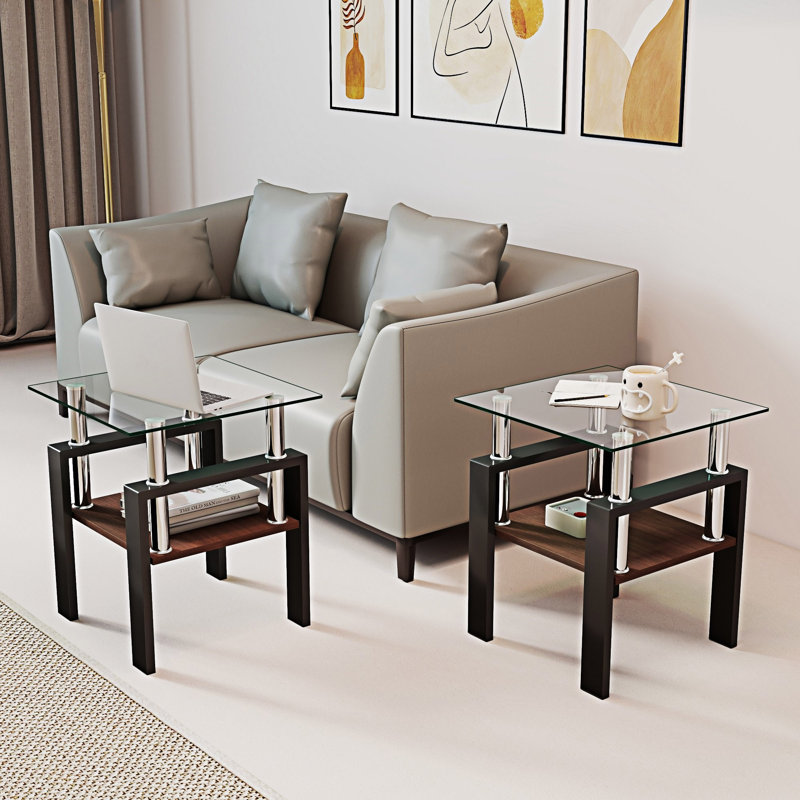 Ensemble de tables basses, Clair, Noir