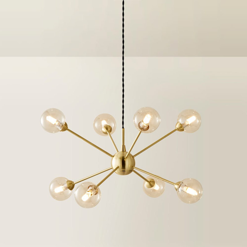 Victorville 8 - Light Chandelier, Gold