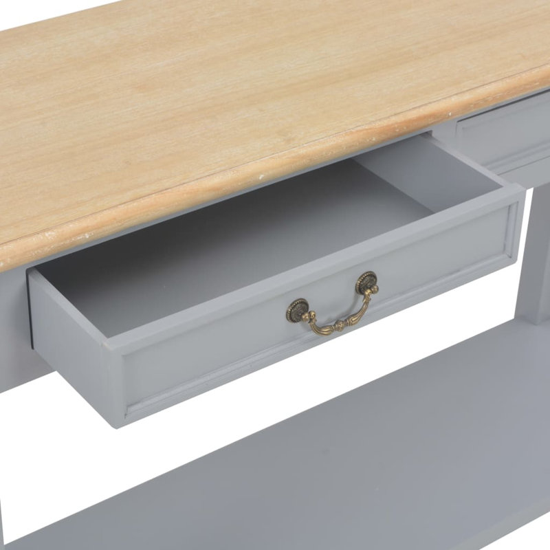 Raymond 110cm Console Table, Natural, Black