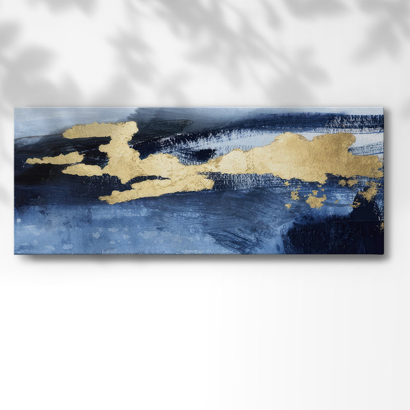 «I Indigo Sea I» sur toile, H 20 po x l 50 po x P 1,5 po