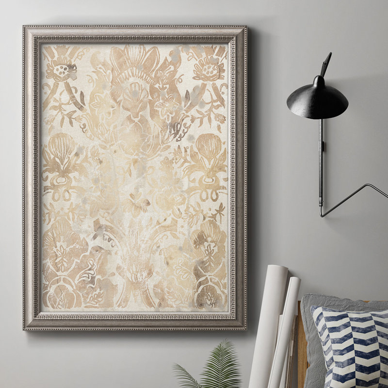 «Walnut Damask III», reproduction d'art sur toile, H 20 po x l 16 po x P 2,5 po