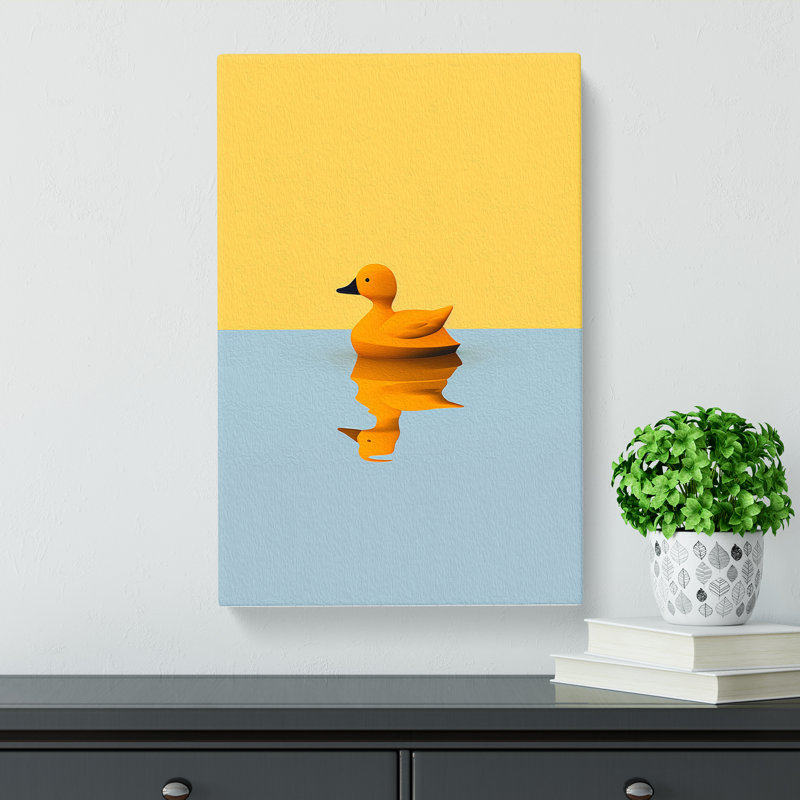 Duck Minimalism No.2 - Wrapped Canvas Print, 76cm H x 50cm W x 3cm D