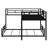 Twin Over Full Size Bunk Bed With Ladders, L Shaped Metal Bunk Bed Frame