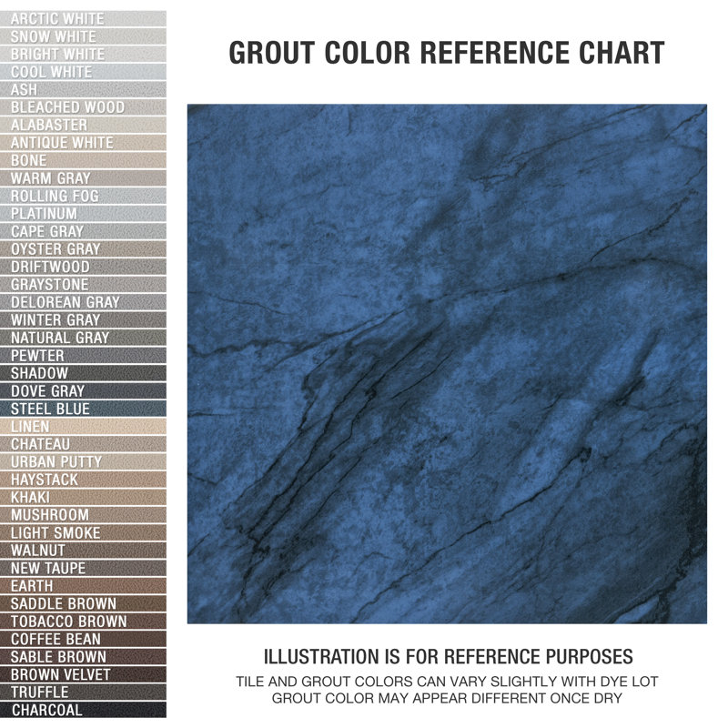 Renaissance 8" x 8" Porcelain Marble Look Wall & Floor Tile, Indigo