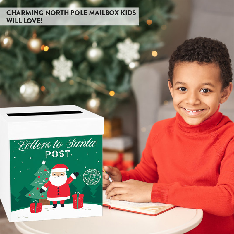 Lettres du père Noël avec lettres du père Noël, décor de boîte aux lettres de Noël pour enfants