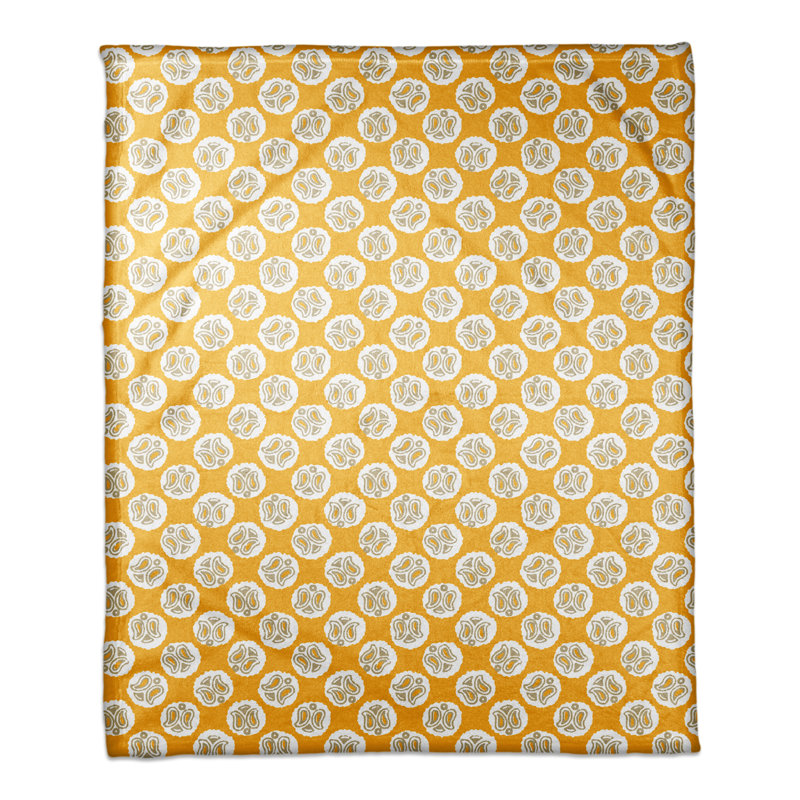 Hand Woven Throw Blanket, Yellow