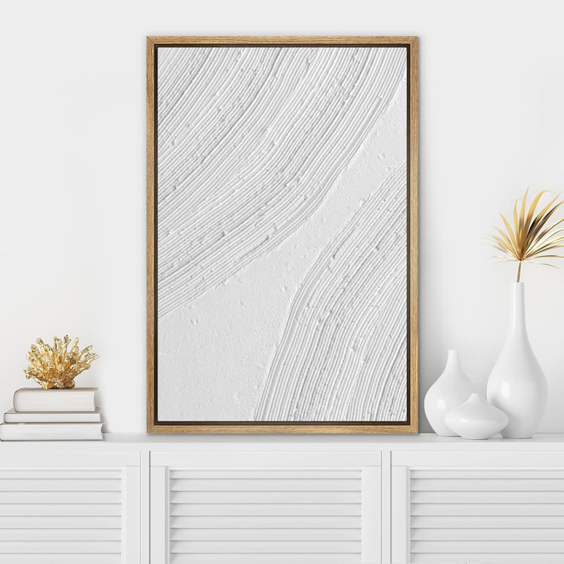 Motif géométrique de lignes minimalistes gris, peinture blanche, cercles à rayures, formes abstraites, minimalisme, décoration murale nordique contemporaine