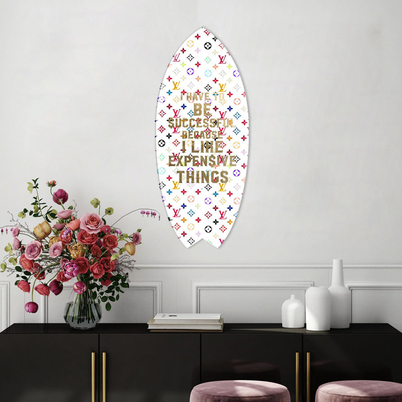 No Other Way Color Decorative Acrylic Skimboard by Oliver Gal