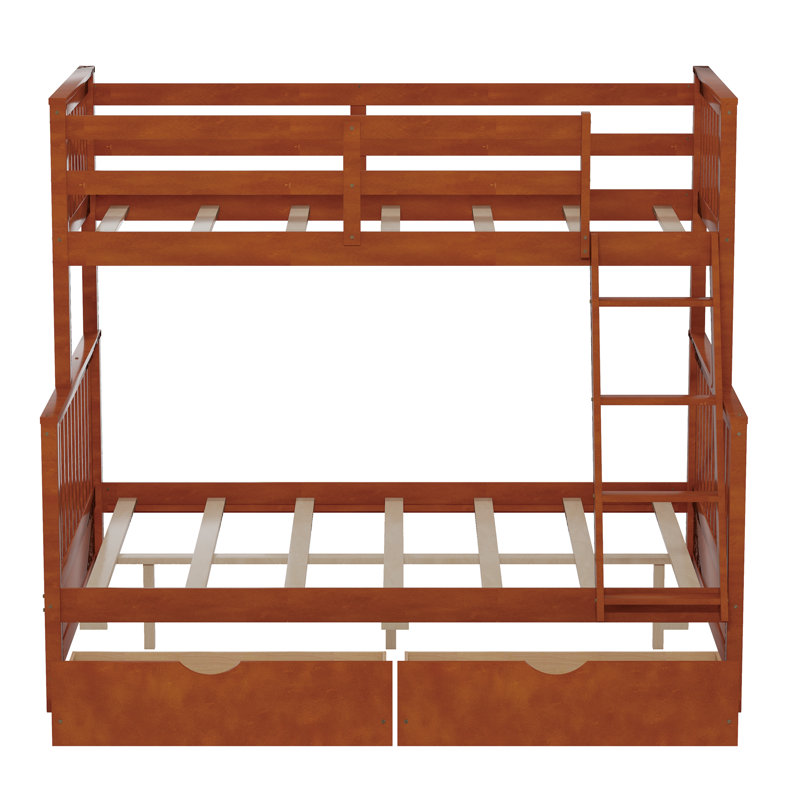 Filiz Twin over Full Standard Bunk Bed by Harriet Bee, Walnut
