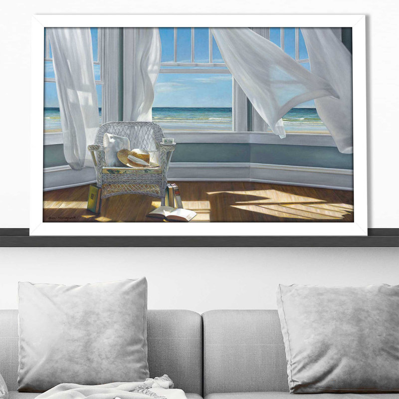 Gentle Reader par - Peinture, H 21,5 po x l 27,5 po x P 0,75 po, Cadre blanc