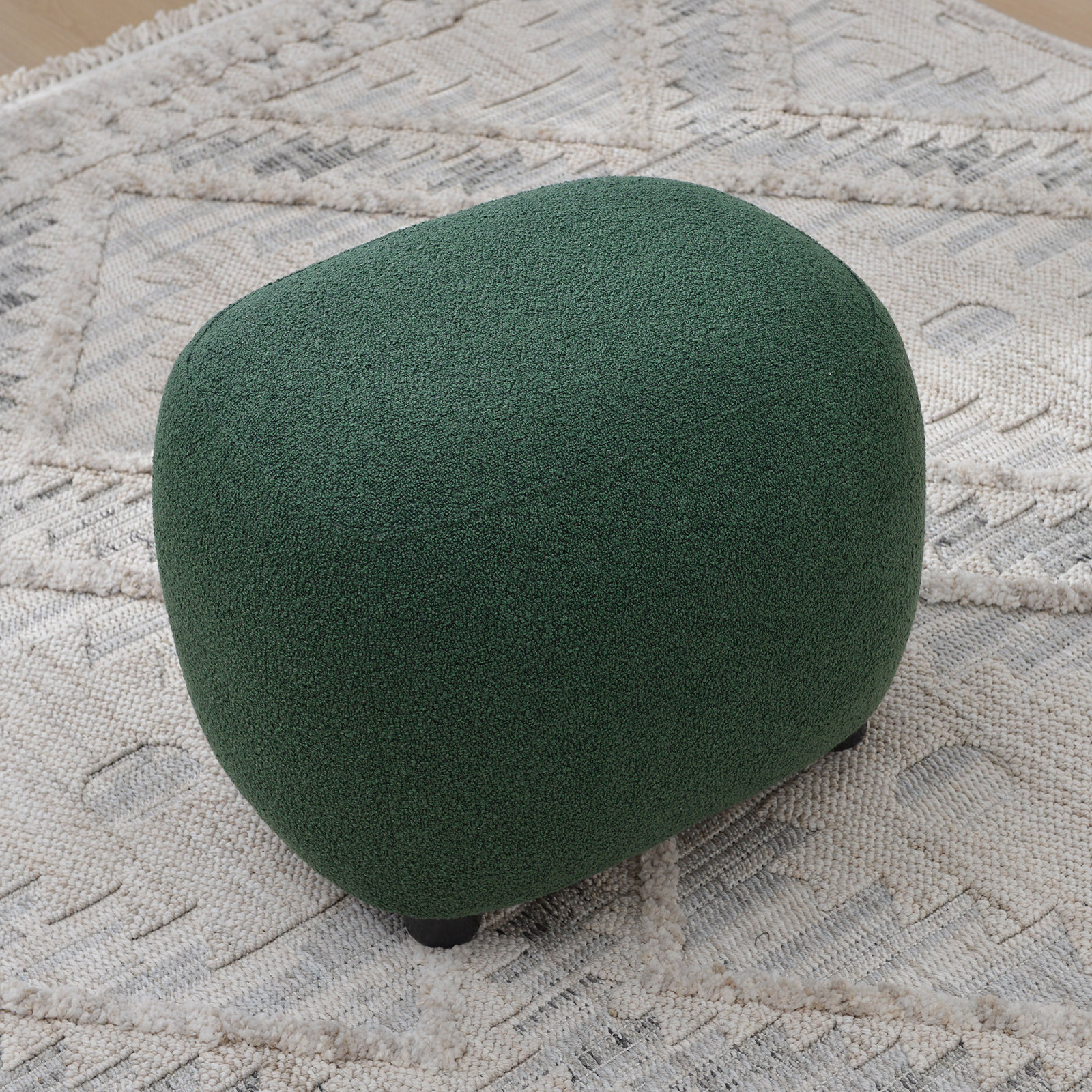 Aria Upholstered Swivel Armchair with Ottoman, Green