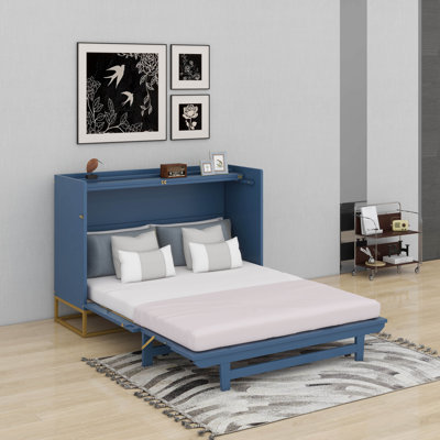 Queen Murphy Bed With Iron Legs