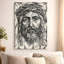 Grande sculpture sur toile 24 x 36, art mural sacré classique