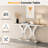 Mykhi 55.12'' Glass Top Console Table