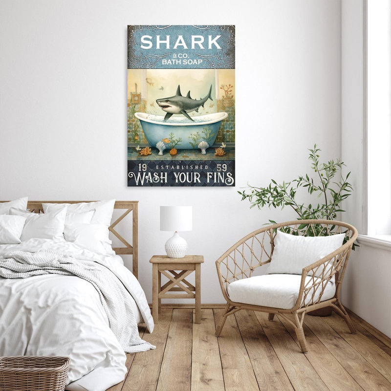 " Shark Bath Soap ", 14" H x 11" W x 1.25" D