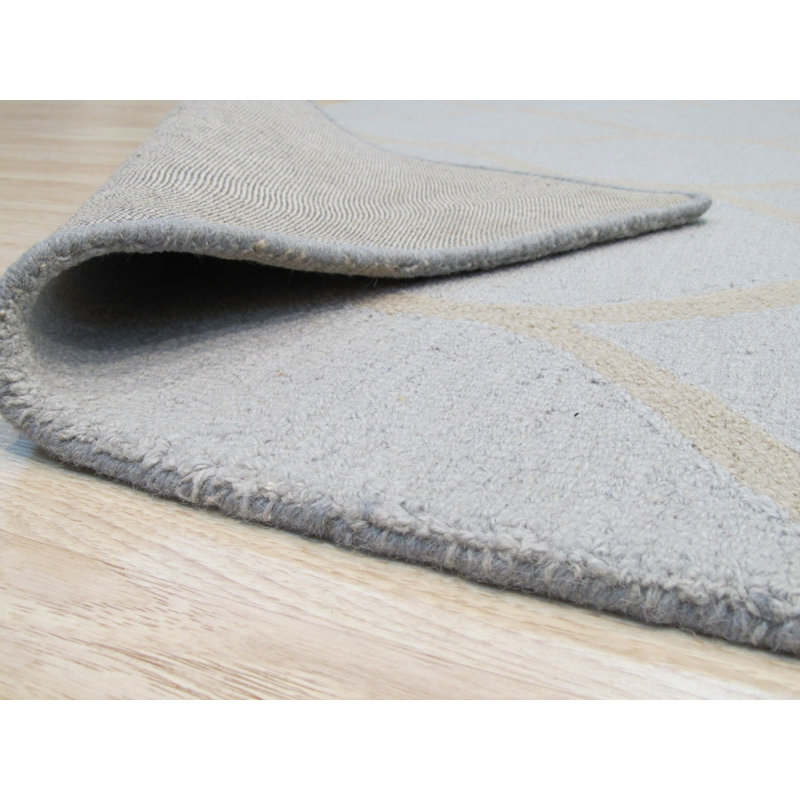 Hand Tufted Wool Area Rug in Gray