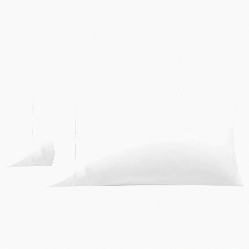 Luxury Cotton Queen Pillowcase Set - Soft White Envelope Closure Bed Pillow Covers - Hotel Quality 20x30 Pillow Cases for Bedroom - Pack of 2