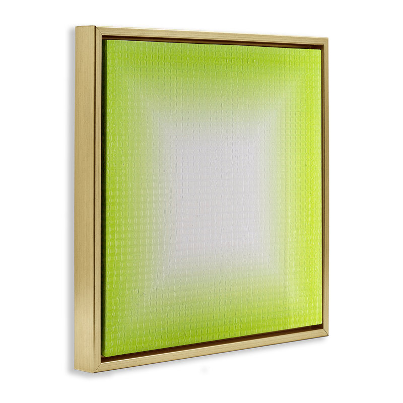 «Green Ombre Fade Brown» par Michael Willett, Cadre flottant métallique doré, H 18 po x l 18 po