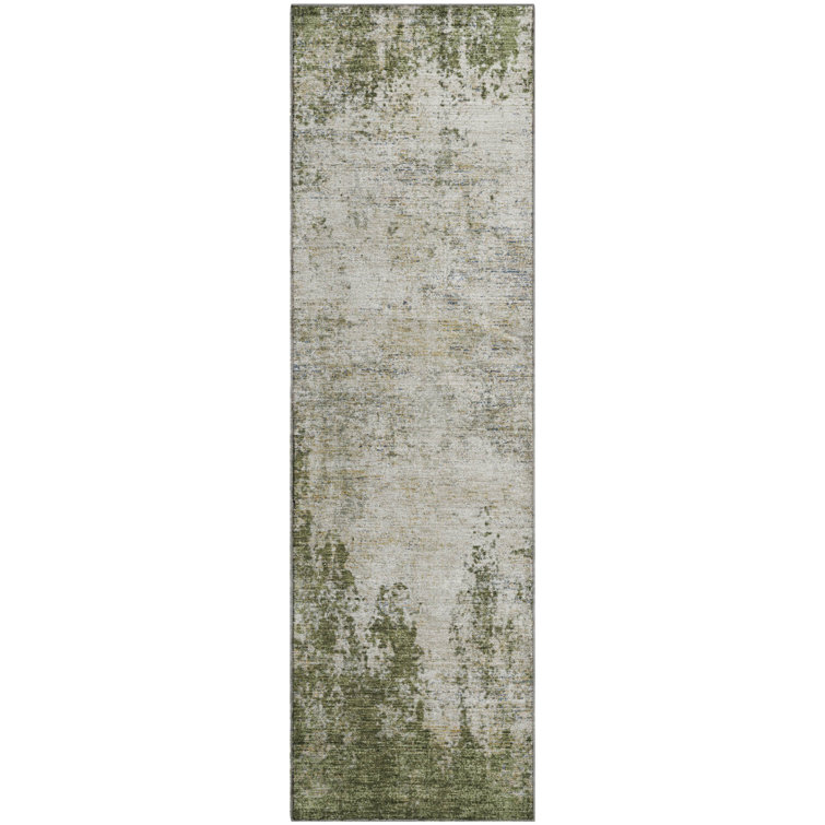Premium Machine Washable Prisco Olive Rug