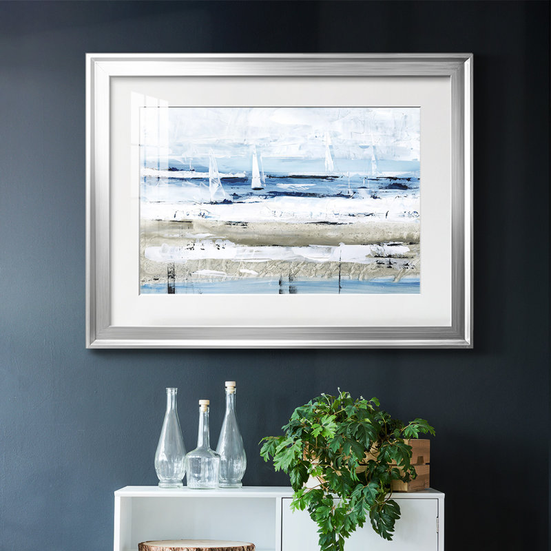 «Sea Gaze I», impression sur papier, Argent, H 15 po x l 21 po x P 1,5 po