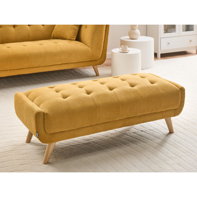 Temira 134 cm W Fabric Rectangle Ottoman