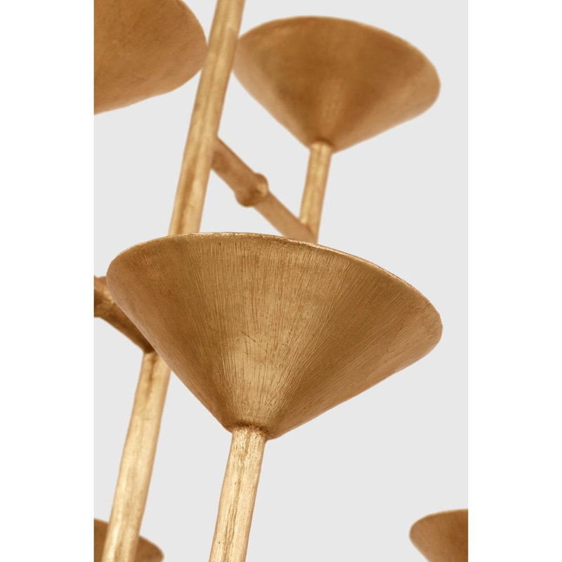 Eleanor 6 - Light Chandelier, Antique Gold Leaf, 35" H x 30.25" W x 30.25" D