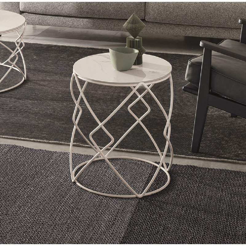 Aubai Frame Coffee Table, Bronze/White