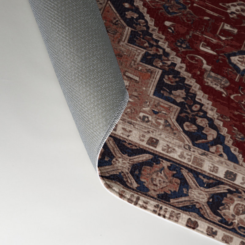 Tapis d'intérieur et d'extérieur brun Persian, Rectangle 5 pi x 7 pi