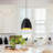 Yarrow 5-in Black Dimmable LED Pendant
