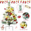 Arbre de Noël artificiel enneigé 2,4 pi avec 30 lumières claires et colorées