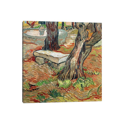The Bench At Saint-Remy, 1889 by Vincent Van Gogh - Wrapped Canvas Gallery-Wrapped Canvas Giclée