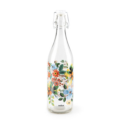 Excelsa FIORI FRIDA 1000ml Glass Water Bottle