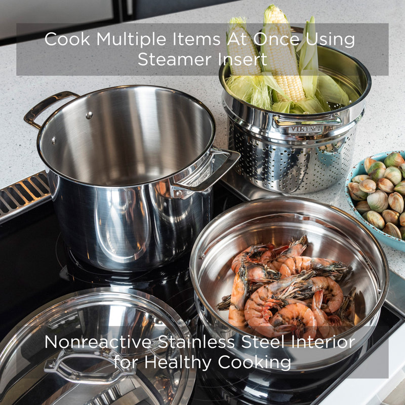 Viking 3-Ply Stainless Steel 8-Quart Multi Pot