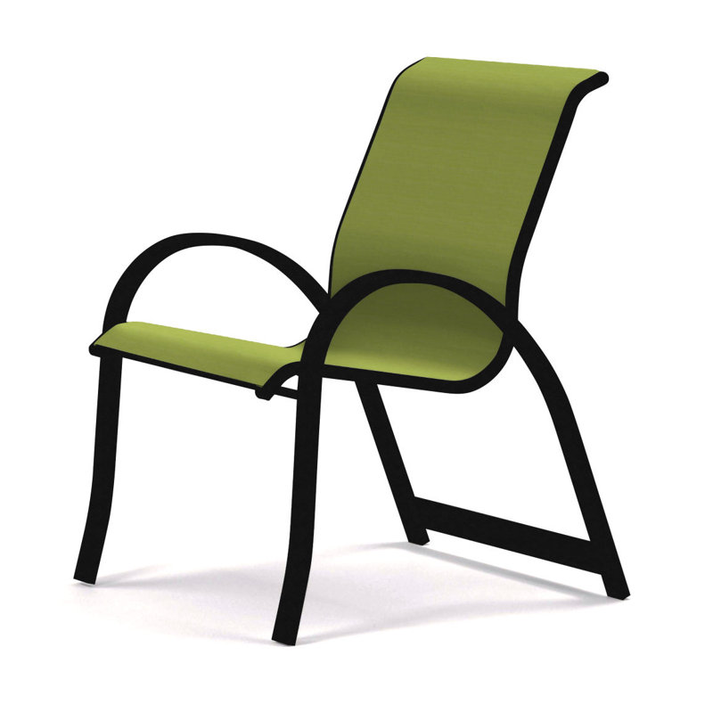 Fauteuil de salle à manger empilable Hiraku, Lime 38D Sunbrella®, Kona